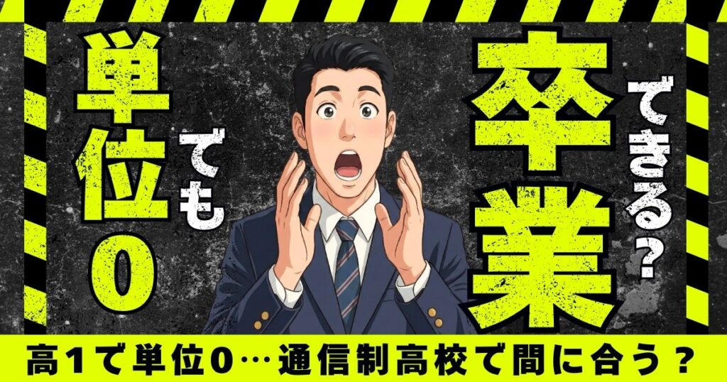高1で単位0…2年生から通信制高校に転校して間に合う？同級生と同じ時期に卒業するための学習スケジュール