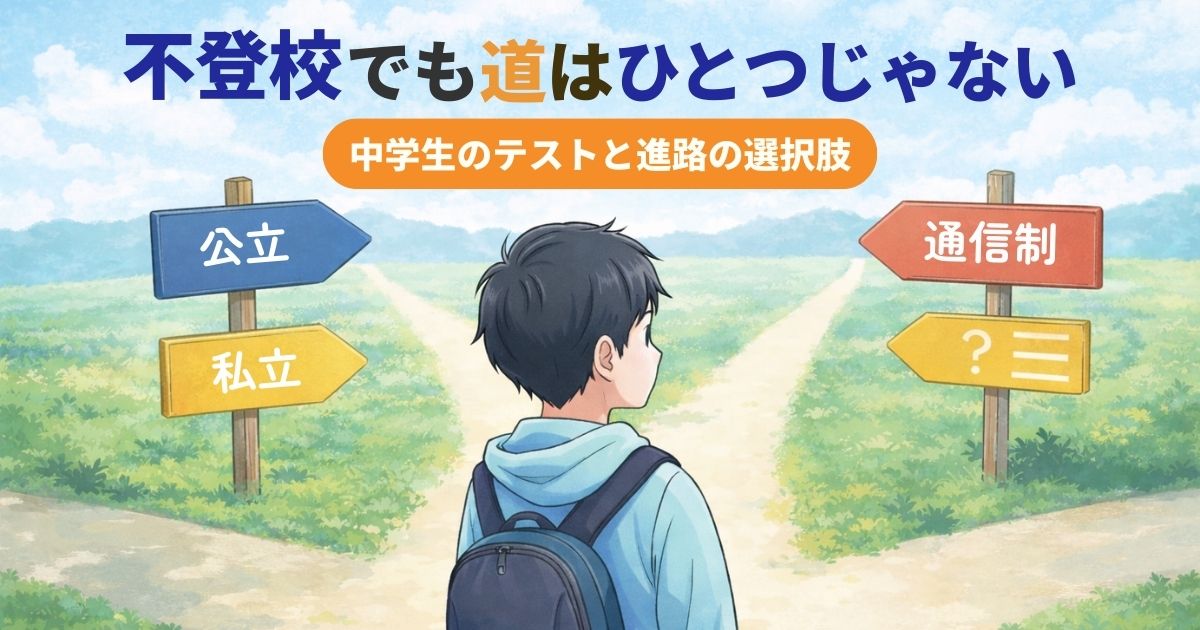不登校の子どもが高校受験に向けて進路の選択に迷う。