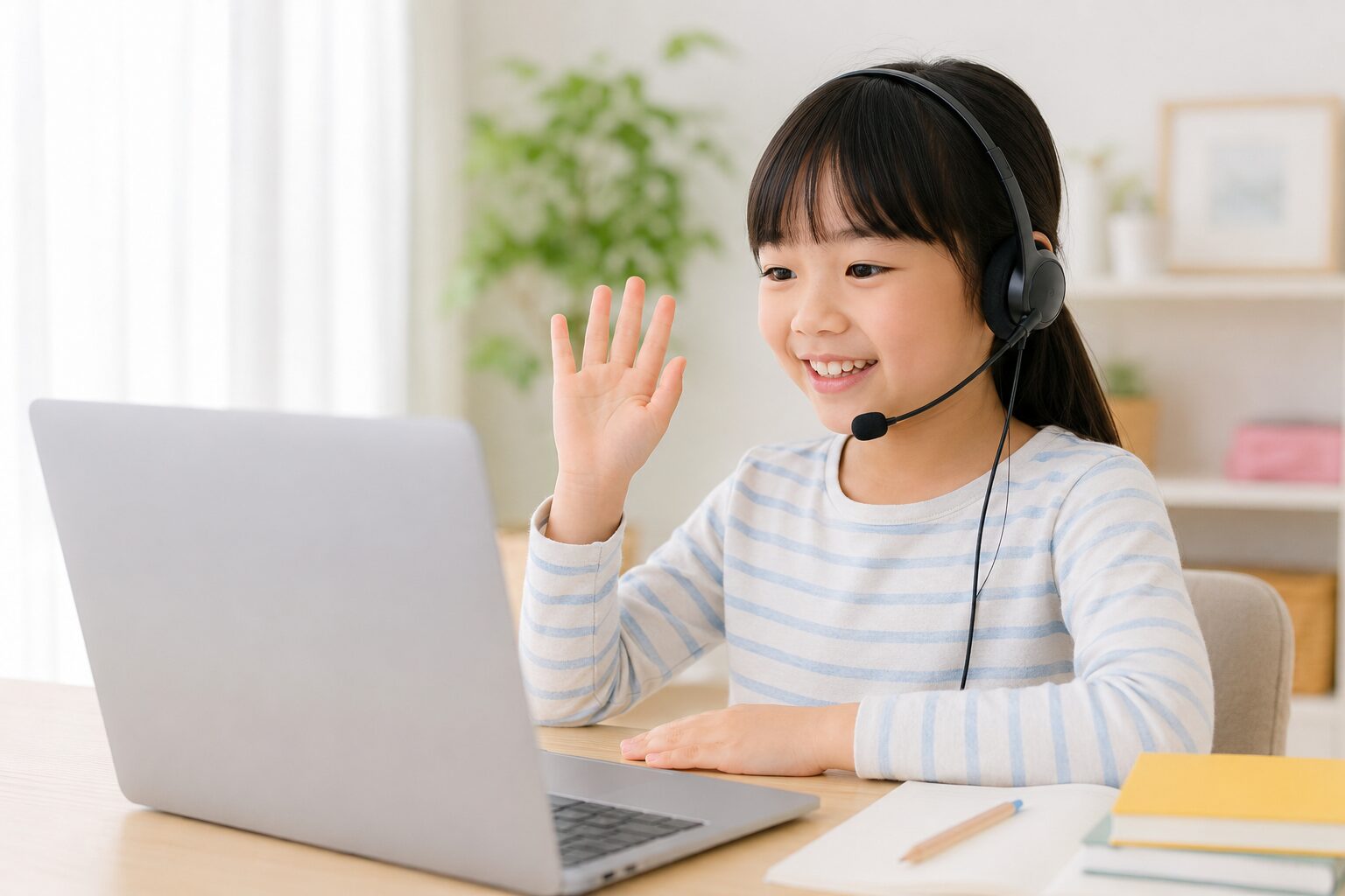 オンライン英会話を受ける子ども｜学習系のオンライン習い事