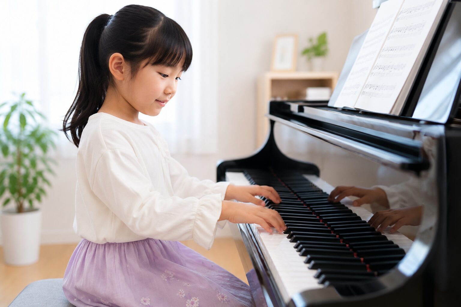 ピアノを弾く子ども｜芸術系のオンライン習い事