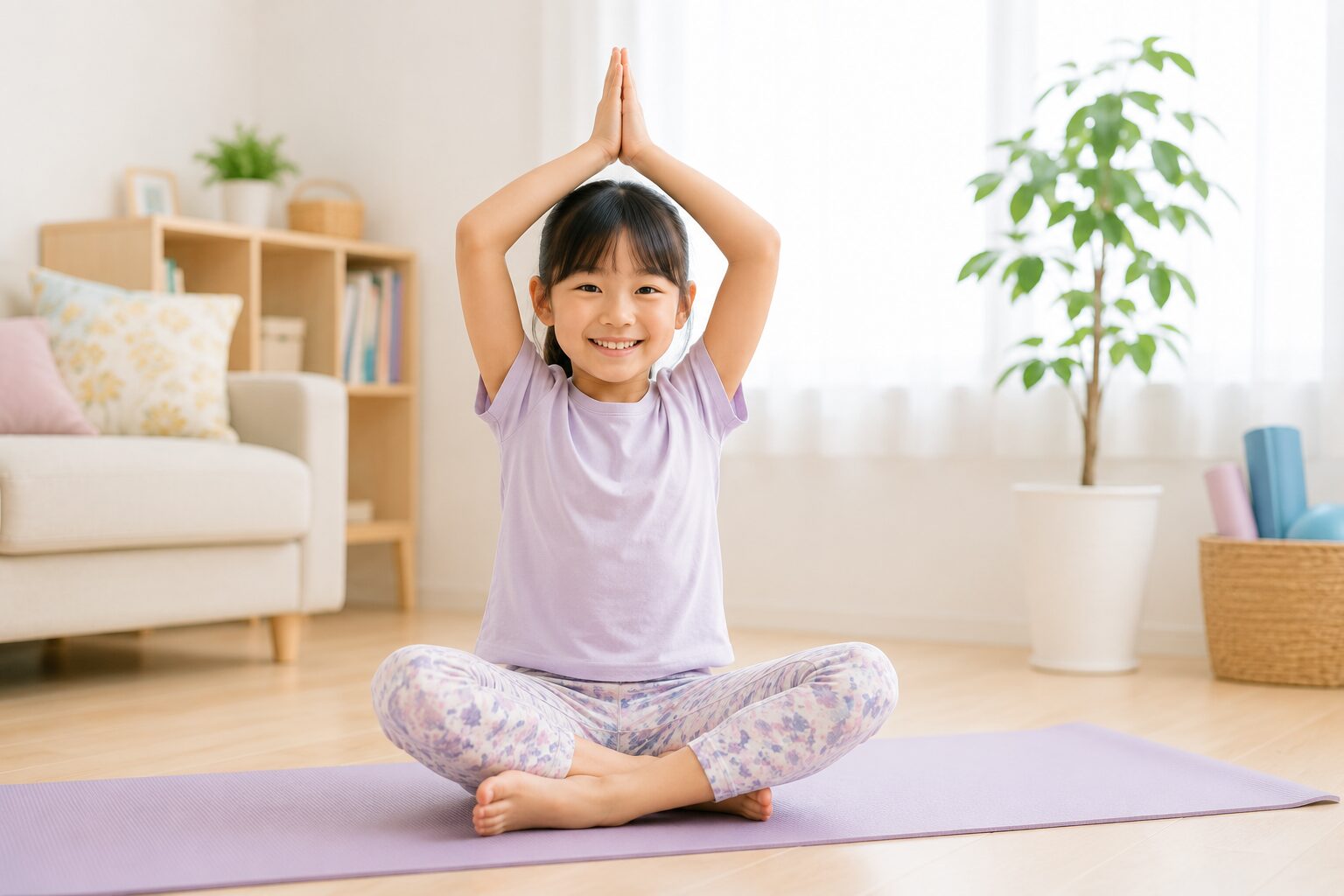 ヨガに取り組む子ども｜運動系のオンライン習い事